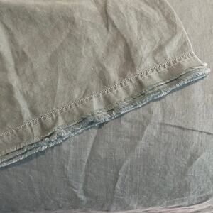Eileen Fisher Home Light Blue Linen King Duvet Cover Set 2 Shams Garnet Hill